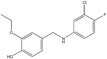 4-{[(3-chloro-4-fluorophenyl)amino]methyl}-2-ethoxyphenol 구조식 이미지
