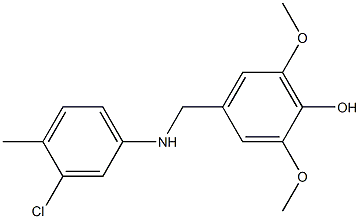 4-{[(3-chloro-4-methylphenyl)amino]methyl}-2,6-dimethoxyphenol 구조식 이미지