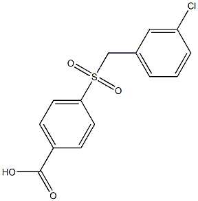 4-{[(3-chlorophenyl)methane]sulfonyl}benzoic acid 구조식 이미지