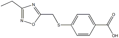 4-{[(3-ethyl-1,2,4-oxadiazol-5-yl)methyl]thio}benzoic acid 구조식 이미지