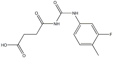 4-{[(3-fluoro-4-methylphenyl)carbamoyl]amino}-4-oxobutanoic acid Structure