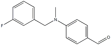 4-{[(3-fluorophenyl)methyl](methyl)amino}benzaldehyde 구조식 이미지