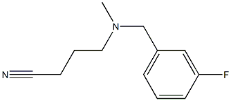 4-{[(3-fluorophenyl)methyl](methyl)amino}butanenitrile 구조식 이미지