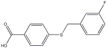 4-{[(3-fluorophenyl)methyl]sulfanyl}benzoic acid Structure