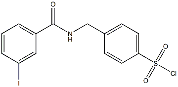 4-{[(3-iodophenyl)formamido]methyl}benzene-1-sulfonyl chloride 구조식 이미지