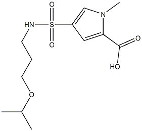 4-{[(3-isopropoxypropyl)amino]sulfonyl}-1-methyl-1H-pyrrole-2-carboxylic acid Structure