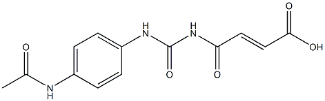 4-{[(4-acetamidophenyl)carbamoyl]amino}-4-oxobut-2-enoic acid 구조식 이미지