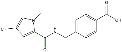 4-{[(4-chloro-1-methyl-1H-pyrrol-2-yl)formamido]methyl}benzoic acid Structure
