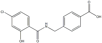 4-{[(4-chloro-2-hydroxyphenyl)formamido]methyl}benzoic acid 구조식 이미지