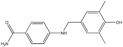 4-{[(4-hydroxy-3,5-dimethylphenyl)methyl]amino}benzamide Structure