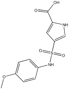 4-{[(4-methoxyphenyl)amino]sulfonyl}-1H-pyrrole-2-carboxylic acid 구조식 이미지