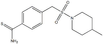 4-{[(4-methylpiperidine-1-)sulfonyl]methyl}benzene-1-carbothioamide 구조식 이미지