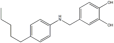 4-{[(4-pentylphenyl)amino]methyl}benzene-1,2-diol Structure