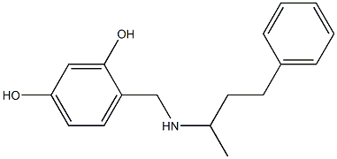 4-{[(4-phenylbutan-2-yl)amino]methyl}benzene-1,3-diol 구조식 이미지