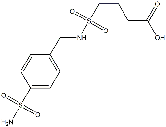 4-{[(4-sulfamoylphenyl)methyl]sulfamoyl}butanoic acid 구조식 이미지