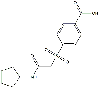 4-{[(cyclopentylcarbamoyl)methane]sulfonyl}benzoic acid 구조식 이미지