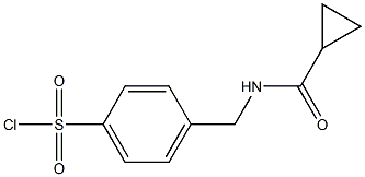 4-{[(cyclopropylcarbonyl)amino]methyl}benzenesulfonyl chloride 구조식 이미지