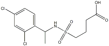 4-{[1-(2,4-dichlorophenyl)ethyl]sulfamoyl}butanoic acid Structure