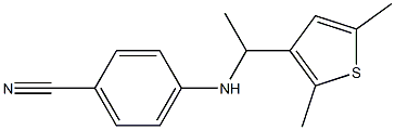 4-{[1-(2,5-dimethylthiophen-3-yl)ethyl]amino}benzonitrile Structure