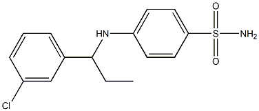 4-{[1-(3-chlorophenyl)propyl]amino}benzene-1-sulfonamide Structure