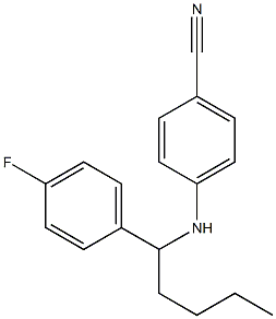 4-{[1-(4-fluorophenyl)pentyl]amino}benzonitrile 구조식 이미지