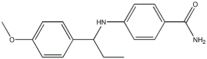 4-{[1-(4-methoxyphenyl)propyl]amino}benzamide Structure