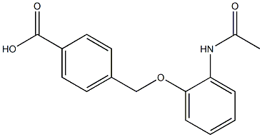 4-{[2-(acetylamino)phenoxy]methyl}benzoic acid Structure