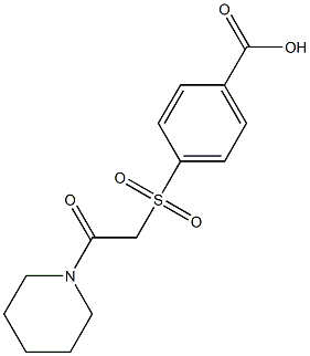 4-{[2-oxo-2-(piperidin-1-yl)ethane]sulfonyl}benzoic acid Structure