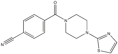 4-{[4-(1,3-thiazol-2-yl)piperazin-1-yl]carbonyl}benzonitrile 구조식 이미지