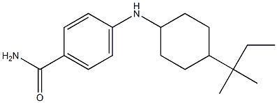 4-{[4-(2-methylbutan-2-yl)cyclohexyl]amino}benzamide Structure