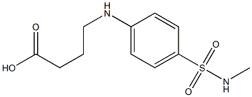4-{[4-(methylsulfamoyl)phenyl]amino}butanoic acid 구조식 이미지
