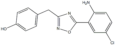 4-{[5-(2-amino-5-chlorophenyl)-1,2,4-oxadiazol-3-yl]methyl}phenol Structure