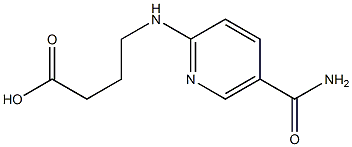 4-{[5-(aminocarbonyl)pyridin-2-yl]amino}butanoic acid 구조식 이미지