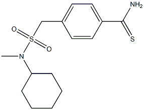 4-{[cyclohexyl(methyl)sulfamoyl]methyl}benzene-1-carbothioamide 구조식 이미지