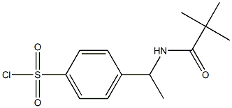 4-{1-[(2,2-dimethylpropanoyl)amino]ethyl}benzenesulfonyl chloride Structure