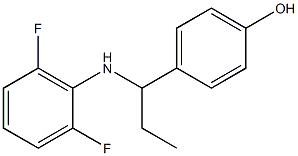 4-{1-[(2,6-difluorophenyl)amino]propyl}phenol 구조식 이미지