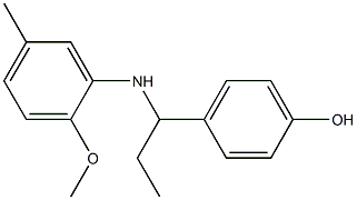 4-{1-[(2-methoxy-5-methylphenyl)amino]propyl}phenol Structure