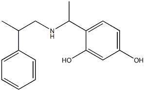 4-{1-[(2-phenylpropyl)amino]ethyl}benzene-1,3-diol 구조식 이미지
