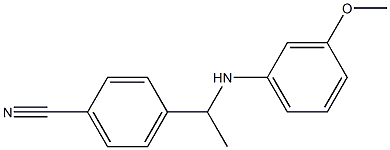 4-{1-[(3-methoxyphenyl)amino]ethyl}benzonitrile 구조식 이미지