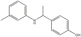 4-{1-[(3-methylphenyl)amino]ethyl}phenol Structure