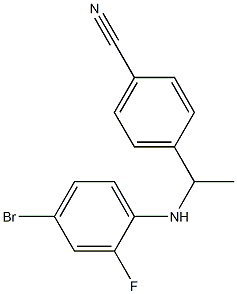 4-{1-[(4-bromo-2-fluorophenyl)amino]ethyl}benzonitrile 구조식 이미지