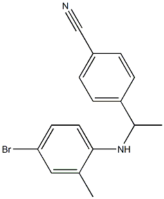 4-{1-[(4-bromo-2-methylphenyl)amino]ethyl}benzonitrile 구조식 이미지