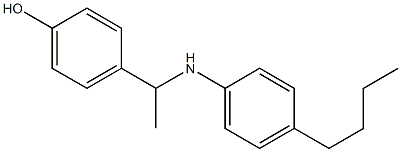 4-{1-[(4-butylphenyl)amino]ethyl}phenol Structure