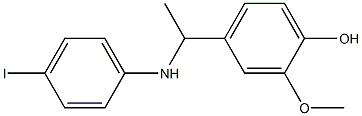 4-{1-[(4-iodophenyl)amino]ethyl}-2-methoxyphenol 구조식 이미지