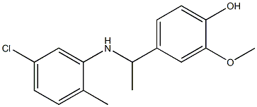 4-{1-[(5-chloro-2-methylphenyl)amino]ethyl}-2-methoxyphenol 구조식 이미지