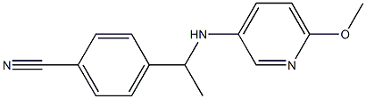 4-{1-[(6-methoxypyridin-3-yl)amino]ethyl}benzonitrile Structure