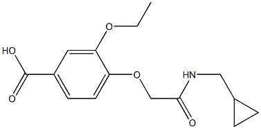 4-{2-[(cyclopropylmethyl)amino]-2-oxoethoxy}-3-ethoxybenzoic acid Structure