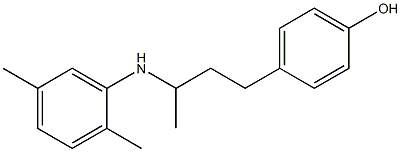 4-{3-[(2,5-dimethylphenyl)amino]butyl}phenol 구조식 이미지