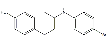 4-{3-[(4-bromo-2-methylphenyl)amino]butyl}phenol 구조식 이미지