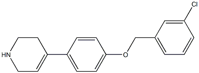 4-{4-[(3-chlorophenyl)methoxy]phenyl}-1,2,3,6-tetrahydropyridine 구조식 이미지